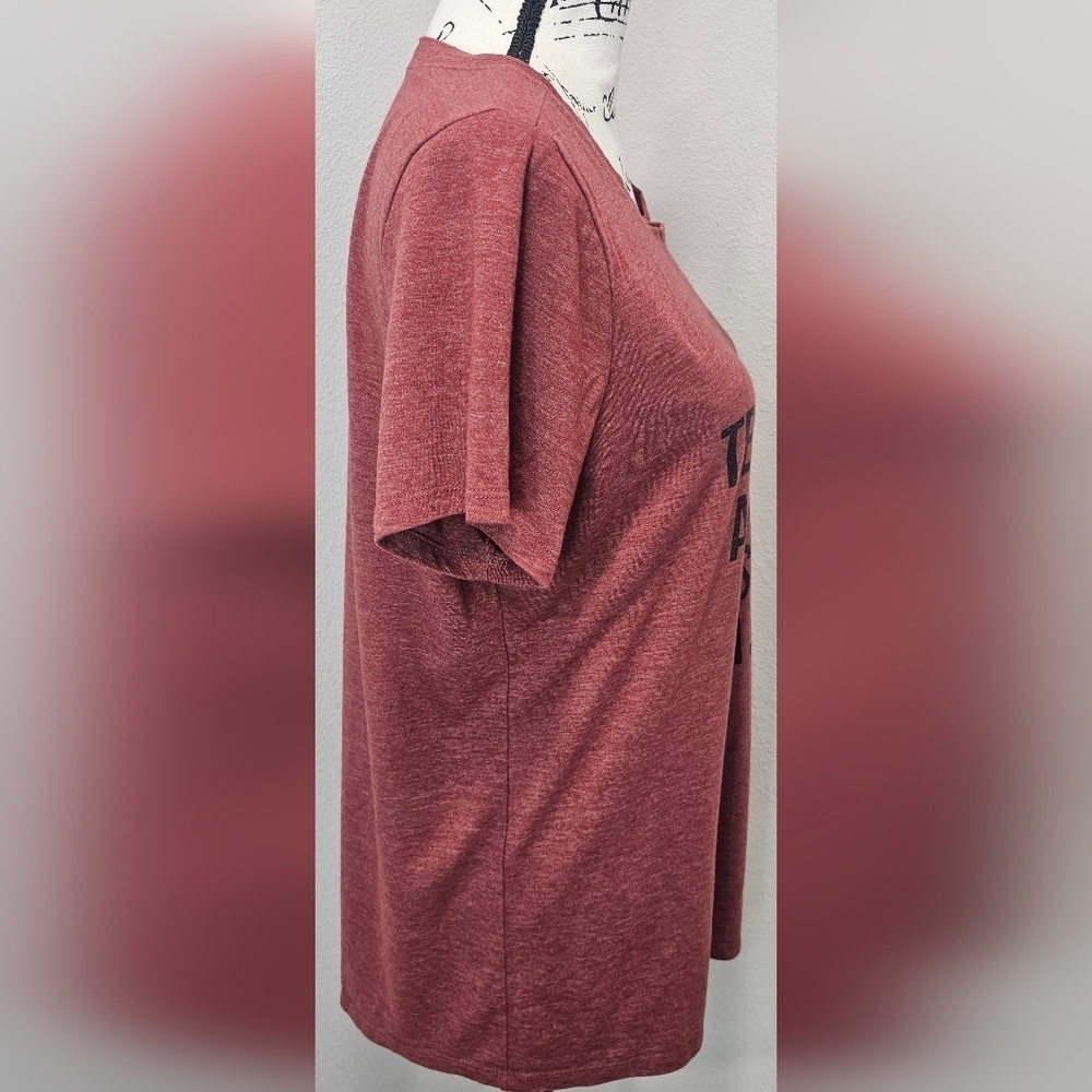Torrid Womens Worth A Shot Slim Fit Crew  Short Sleeve Tee Brick Red Size 0/L/12 - Picture 6 of 13